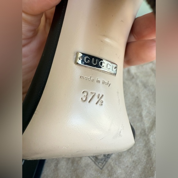 GUCCI Black sandal- size 37(1/2) Sequin Marmont High Heeled Look brand new - Picture 10 of 16